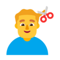 Man Getting Haircut Emoji Windows