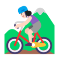 Woman Mountain Biking Emoji Windows