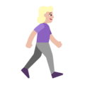 Woman Walking Facing Right Emoji Windows
