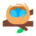 Nest With Eggs Emoji Windows