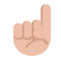 Index Pointing Up Emoji Windows