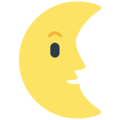 Last Quarter Moon Face Emoji Mozilla