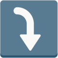 Right Arrow Curving Down Emoji Mozilla