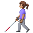 Woman With White Cane Emoji Samsung