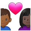 Couple With Heart Woman Man Emoji Samsung