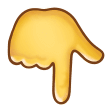 Backhand Index Pointing Down Emoji Samsung