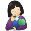 Woman Feeding Baby Emoji Samsung