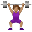 Woman Lifting Weights Emoji Samsung