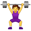 Woman Lifting Weights Emoji Samsung