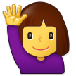 Woman Raising Hand Emoji Samsung