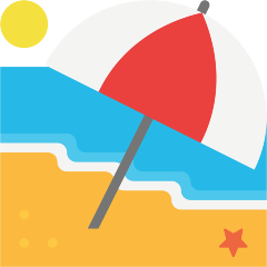Beach With Umbrella Emoji Skype