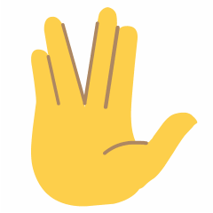 Vulcan Salute Emoji Skype