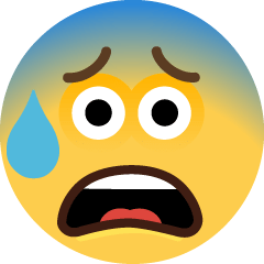Anxious Face With Sweat Emoji Skype