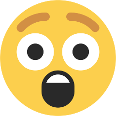 Astonished Face Emoji Skype