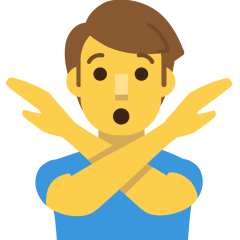 Man Gesturing No Emoji Skype