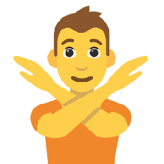 Person Gesturing No Emoji Skype