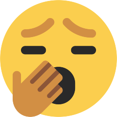 Yawning Face Emoji Skype