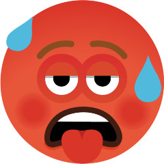 Hot Face Emoji Skype
