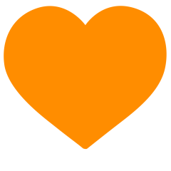 Orange Heart Emoji Skype