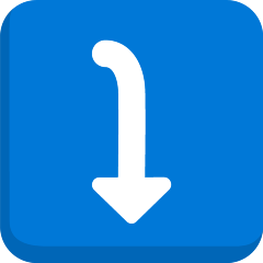 Right Arrow Curving Down Emoji Skype