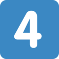 Keycap Digit Four Emoji Twitter