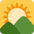 Sunrise Over Mountains Emoji Twitter