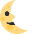 Last Quarter Moon Face Emoji Twitter