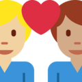 Couple With Heart Man Man Emoji Twitter