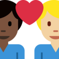 Couple With Heart Man Man Emoji Twitter