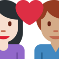 Couple With Heart Woman Man Emoji Twitter