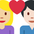 Couple With Heart Woman Man Emoji Twitter