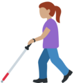 Woman With White Cane Emoji Twitter
