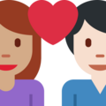 Couple With Heart Woman Man Emoji Twitter