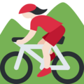 Woman Mountain Biking Emoji Twitter