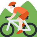 Person Mountain Biking Emoji Twitter