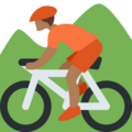 Person Mountain Biking Emoji Twitter