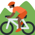 Person Mountain Biking Emoji Twitter