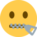 Zipper Mouth Face Emoji Twitter