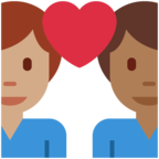 Couple With Heart Man Man Emoji Twitter