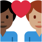 Couple With Heart Man Man Emoji Twitter