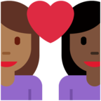 Couple With Heart Woman Woman Emoji Twitter