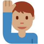 Man Raising Hand Emoji Twitter