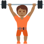 Person Lifting Weights Emoji Twitter