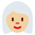 Woman White Hair Emoji Twitter