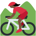 Woman Mountain Biking Emoji Twitter