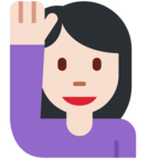Woman Raising Hand Emoji Twitter