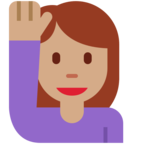 Woman Raising Hand Emoji Twitter