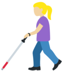 Woman With White Cane Emoji Twitter