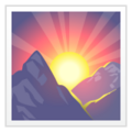 Sunrise Over Mountains Emoji Whatsapp