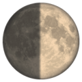 First Quarter Moon Emoji Whatsapp